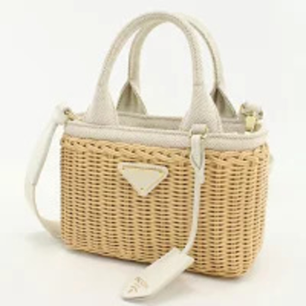 Prada Basket Cream Bag Beige Handbag Cream Tan